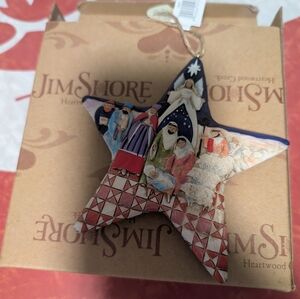 Jim Shore Heartwood Creek Nativity Star Ornament - New